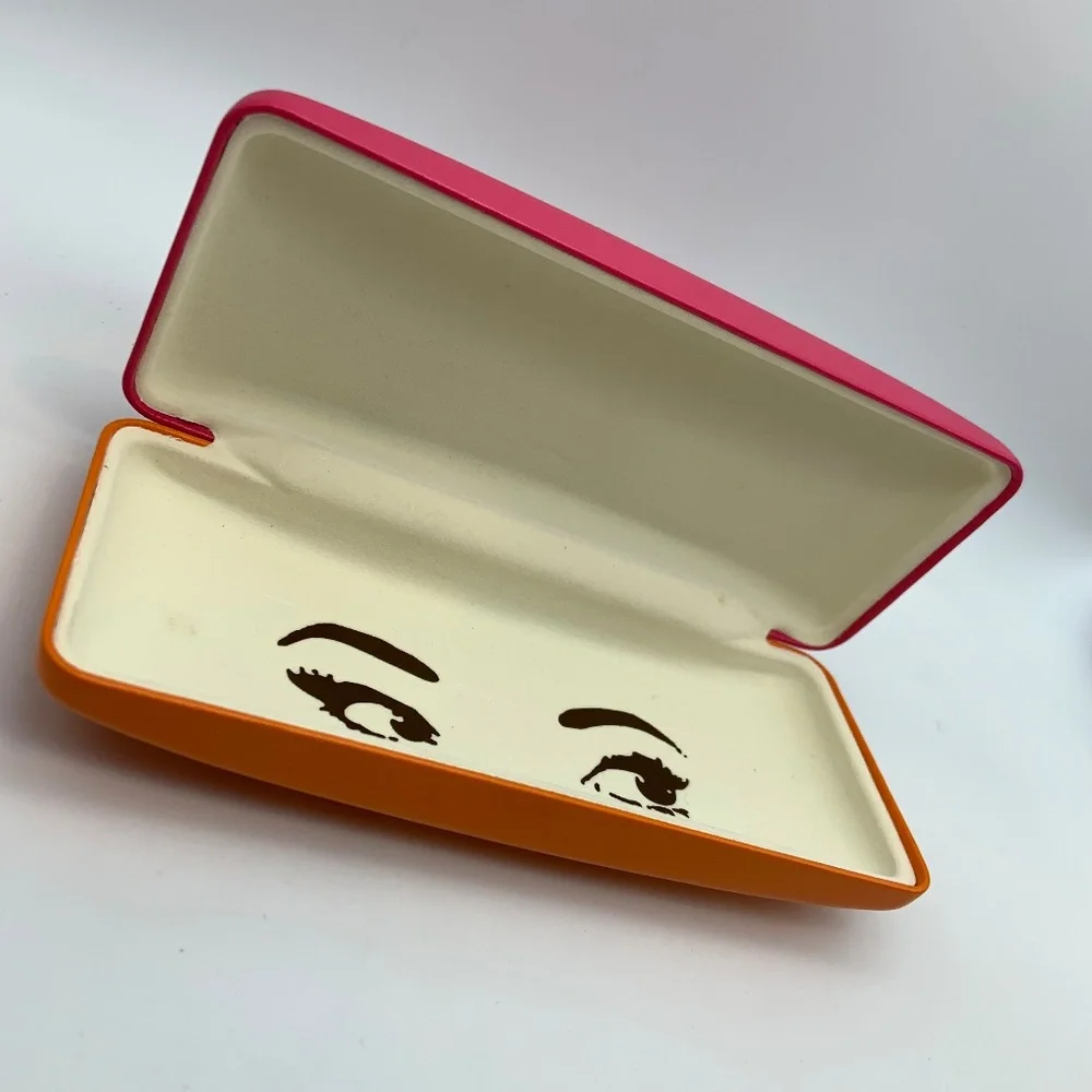 Kate Spade Women's Colorblock Pink & Orange Hard Glasses Case - Picture 11 of 13